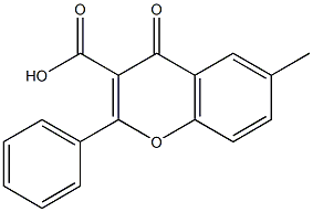 6-methyl-4-oxo-2-phenyl-4H-chromene-3-carboxylic acid 结构式