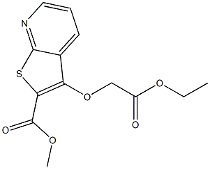 methyl 3-(2-ethoxy-2-oxoethoxy)thieno[2,3-b]pyridine-2-carboxylate,,结构式