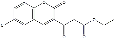 ethyl 3-(6-chloro-2-oxo-2H-chromen-3-yl)-3-oxopropanoate 结构式