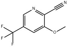 3-methoxy-5-(trifluoromethyl)pyridine-2-carbonitrile Structure