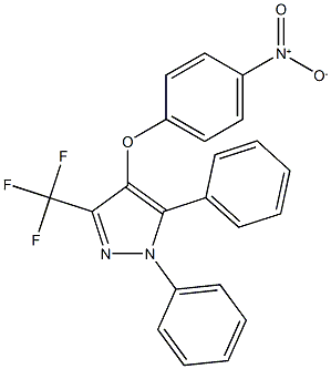 4-(4-nitrophenoxy)-1,5-diphenyl-3-(trifluoromethyl)-1H-pyrazole,,结构式