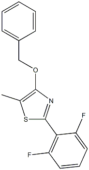 4-(benzyloxy)-2-(2,6-difluorophenyl)-5-methyl-1,3-thiazole Structure