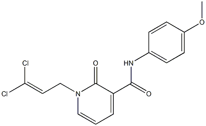 1-(3,3-dichloroprop-2-en-1-yl)-N-(4-methoxyphenyl)-2-oxo-1,2-dihydropyridine-3-carboxamide,400087-61-8,结构式