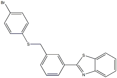 2-(3-{[(4-bromophenyl)sulfanyl]methyl}phenyl)-1,3-benzothiazole,,结构式