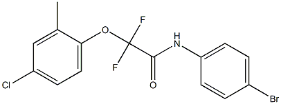 N-(4-bromophenyl)-2-(4-chloro-2-methylphenoxy)-2,2-difluoroacetamide 结构式