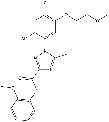 1-[2,4-dichloro-5-(2-methoxyethoxy)phenyl]-N-(2-methoxyphenyl)-5-methyl-1H-1,2,4-triazole-3-carboxamide Structure