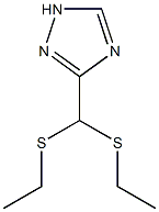 ethyl (ethylsulfanyl)(1H-1,2,4-triazol-3-yl)methyl sulfide 化学構造式