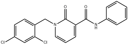 1-[(2,4-dichlorophenyl)methyl]-2-oxo-N-phenyl-1,2-dihydropyridine-3-carboxamide Struktur