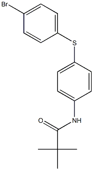 N-{4-[(4-bromophenyl)sulfanyl]phenyl}-2,2-dimethylpropanamide 结构式