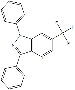 1,3-diphenyl-6-(trifluoromethyl)-1H-pyrazolo[4,3-b]pyridine,,结构式