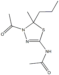 N-(4-acetyl-5-methyl-5-propyl-4,5-dihydro-1,3,4-thiadiazol-2-yl)acetamide