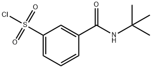 3-(叔丁基氨基甲酰基)苯磺酰氯, 409109-00-8, 结构式