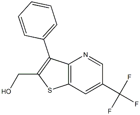 [3-phenyl-6-(trifluoromethyl)thieno[3,2-b]pyridin-2-yl]methanol Struktur