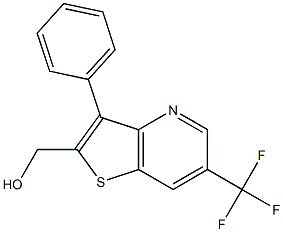 [3-phenyl-6-(trifluoromethyl)thieno[3,2-b]pyridin-2-yl]methanol Structure