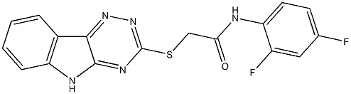 N-(2,4-difluorophenyl)-2-(5H-[1,2,4]triazino[5,6-b]indol-3-ylsulfanyl)acetamide Structure