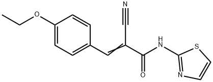 (2E)-2-cyano-3-(4-ethoxyphenyl)-N-(1,3-thiazol-2-yl)prop-2-enamide,466654-35-3,结构式