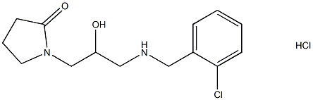 1-(3-{[(2-chlorophenyl)methyl]amino}-2-hydroxypropyl)pyrrolidin-2-one hydrochloride 化学構造式