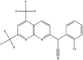 1,8-Naphthyridine-2-acetonitrile,alpha-(2-chlorophenyl)-5,7-bis(trifluoromethyl)-(9CI) 结构式