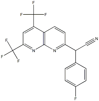 1,8-Naphthyridine-2-acetonitrile,alpha-(4-fluorophenyl)-5,7-bis(trifluoromethyl)-(9CI) Structure