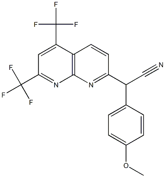 1,8-Naphthyridine-2-acetonitrile,alpha-(4-methoxyphenyl)-5,7-bis(trifluoromethyl)-(9CI)|