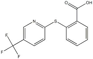 2-{[5-(trifluoromethyl)pyridin-2-yl]sulfanyl}benzoic acid,,结构式