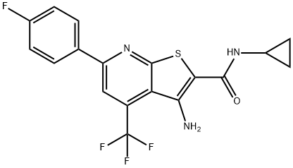 488796-80-1 3-amino-N-cyclopropyl-6-(4-fluorophenyl)-4-(trifluoromethyl)thieno[2,3-b]pyridine-2-carboxamide