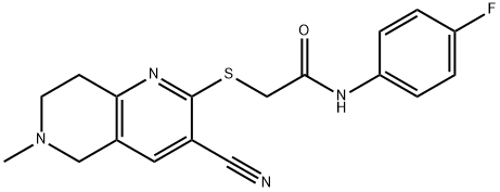 496018-60-1 2-[(3-cyano-6-methyl-5,6,7,8-tetrahydro[1,6]naphthyridin-2-yl)sulfanyl]-N-(4-fluorophenyl)acetamide