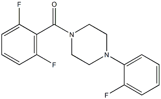 1-(2,6-difluorobenzoyl)-4-(2-fluorophenyl)piperazine 化学構造式