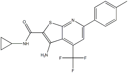 3-amino-N-cyclopropyl-6-(4-methylphenyl)-4-(trifluoromethyl)thieno[2,3-b]pyridine-2-carboxamide