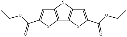 ジチエノ[3,2-B:2',3'-D]チオフェン-2,6-ニカルボン酸ジエチル 化学構造式