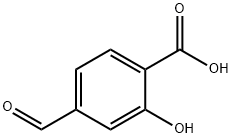 4-ホルミル-2-ヒドロキシ安息香酸 化学構造式