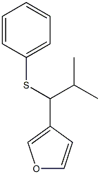 3-[2-methyl-1-(phenylsulfanyl)propyl]furan Structure