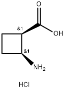(1R,2S)-rel-2-Aminocyclobutanecarboxylic acid hydrochloride Struktur