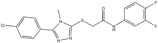 2-{[5-(4-chlorophenyl)-4-methyl-4H-1,2,4-triazol-3-yl]sulfanyl}-N-(3,4-difluorophenyl)acetamide|