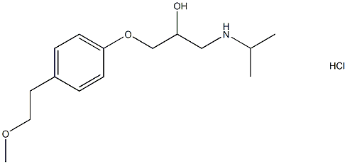 Metoprolol hydrochloride 化学構造式