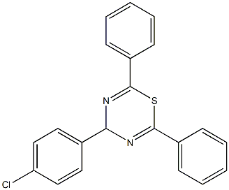 4-(4-chlorophenyl)-2,6-diphenyl-4H-1,3,5-thiadiazine 结构式