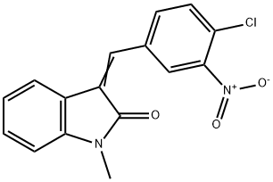 (3Z)-3-[(4-chloro-3-nitrophenyl)methylidene]-1-methyl-2,3-dihydro-1H-indol-2-one Structure