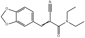 (2Z)-3-(2H-1,3-benzodioxol-5-yl)-2-cyano-N,N-diethylprop-2-enamide Structure