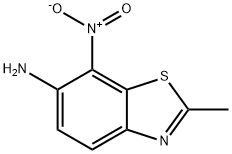 2-甲基-7-硝基苯并[D]噻唑-6-胺, 60090-57-5, 结构式