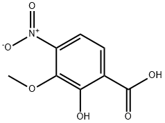 2-hydroxy-3-methoxy-4-nitrobenzoic acid Struktur