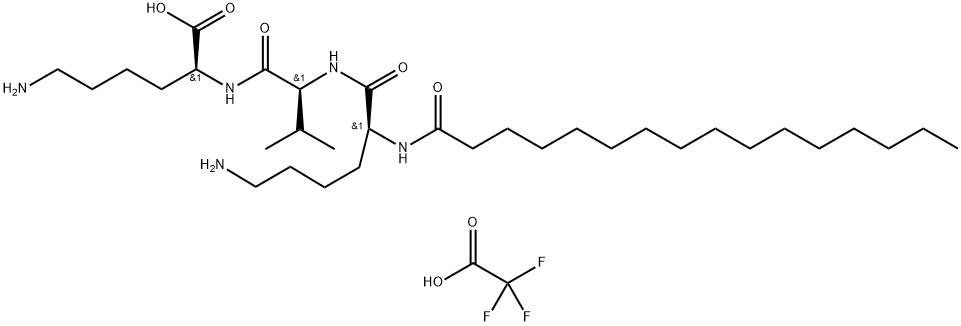 パルミトイル-Lys-Val-Lys-OH 化学構造式