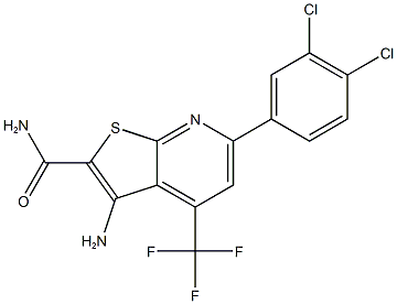 3-amino-6-(3,4-dichlorophenyl)-4-(trifluoromethyl)thieno[2,3-b]pyridine-2-carboxamide