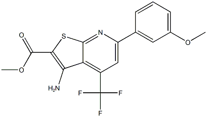 methyl 3-amino-6-(3-methoxyphenyl)-4-(trifluoromethyl)thieno[2,3-b]pyridine-2-carboxylate Structure