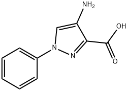 1H-Pyrazole-3-carboxylicacid,4-amino-1-phenyl-(9CI) Struktur