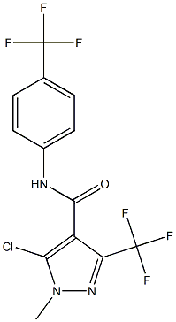 5-chloro-1-methyl-3-(trifluoromethyl)-N-[4-(trifluoromethyl)phenyl]-1H-pyrazole-4-carboxamide,,结构式