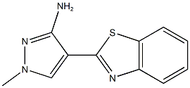 4-(1,3-benzothiazol-2-yl)-1-methyl-1H-pyrazol-3-amine,,结构式