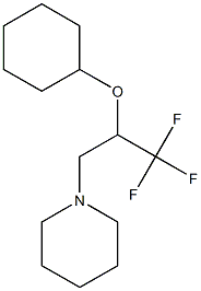 1-[2-(cyclohexyloxy)-3,3,3-trifluoropropyl]piperidine,,结构式