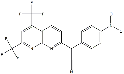 2-[5,7-bis(trifluoromethyl)[1,8]naphthyridin-2-yl]-2-(4-nitrophenyl)acetonitrile Structure