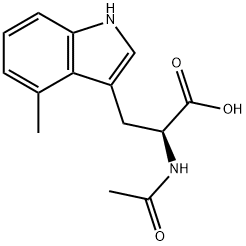 2-acetamido-3-(4-methyl-1h-indol-3-yl)propanoic acid, 71953-89-4, 结构式