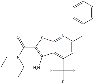 3-amino-6-benzyl-N,N-diethyl-4-(trifluoromethyl)thieno[2,3-b]pyridine-2-carboxamide